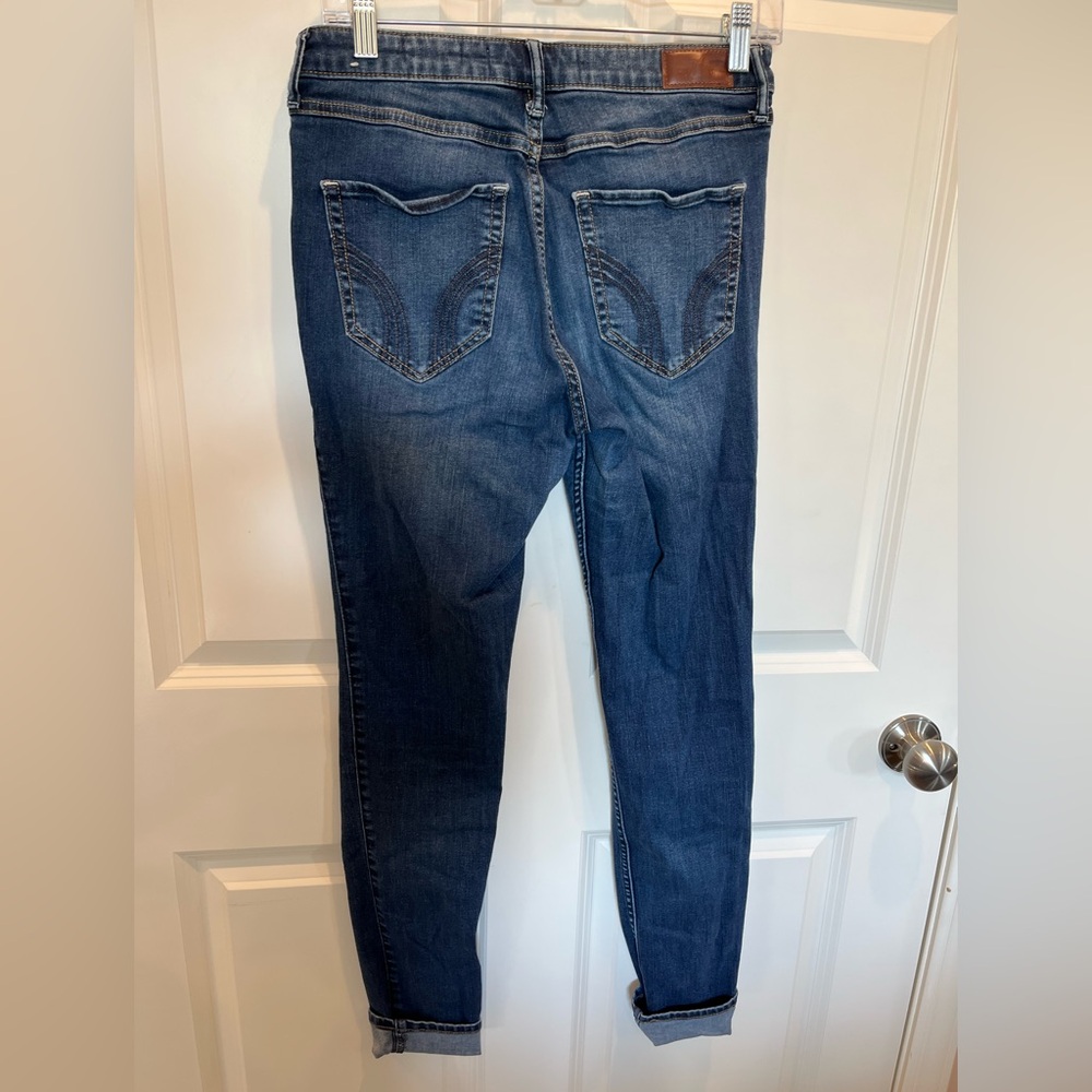 Hollister High Rise Super Skinny Blue Jeans Size 9L W29 L32